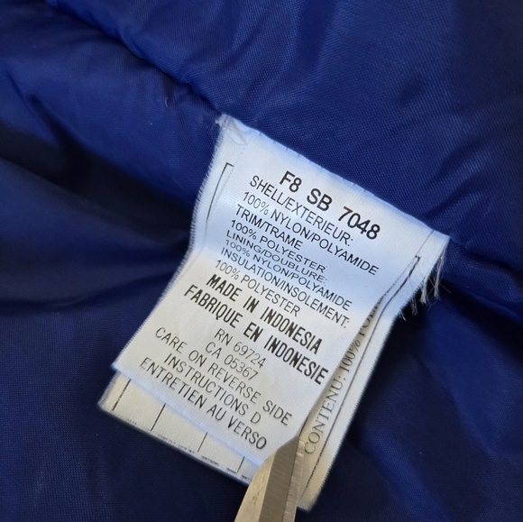 Vintage Y2K Columbia Sportswear Ski Jacket 80s 90s Blue Red Hooded Parka L - Picture 14 of 16